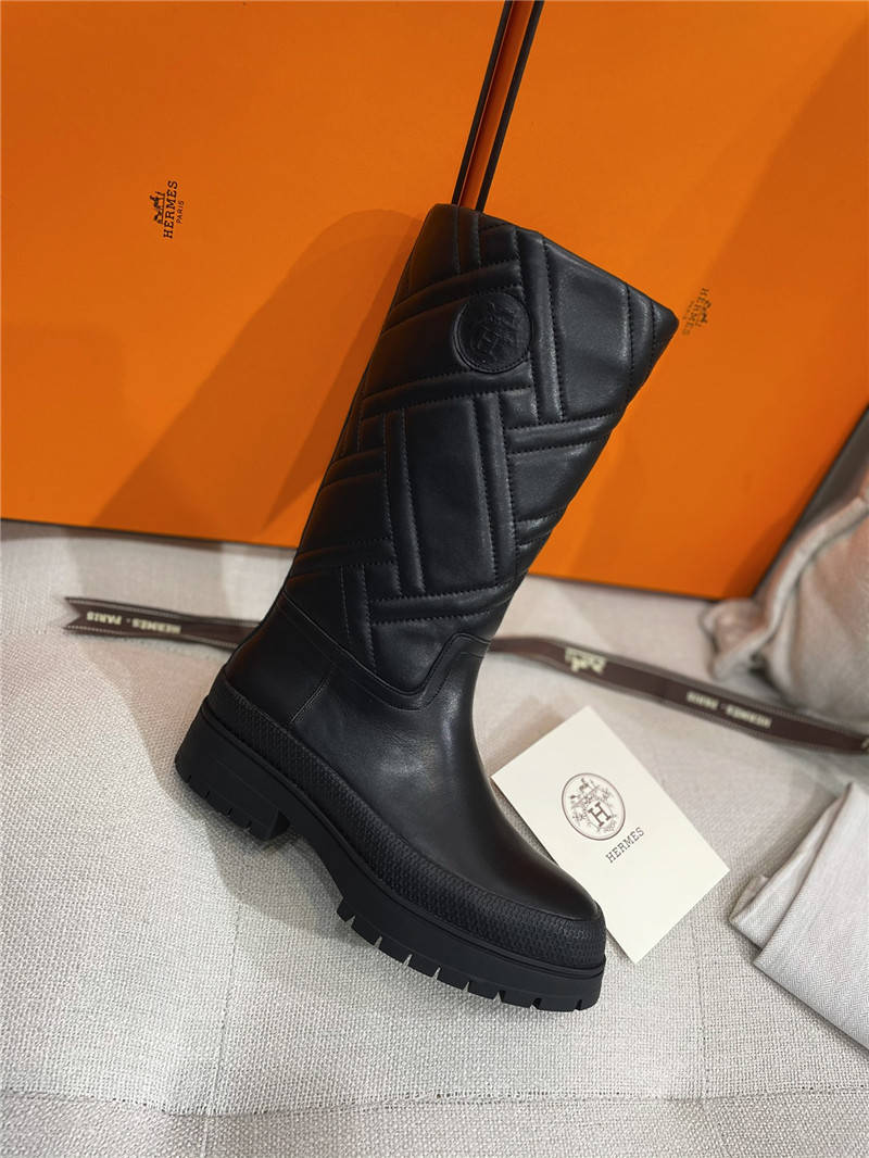 H**me5 fuji knee high boot in black