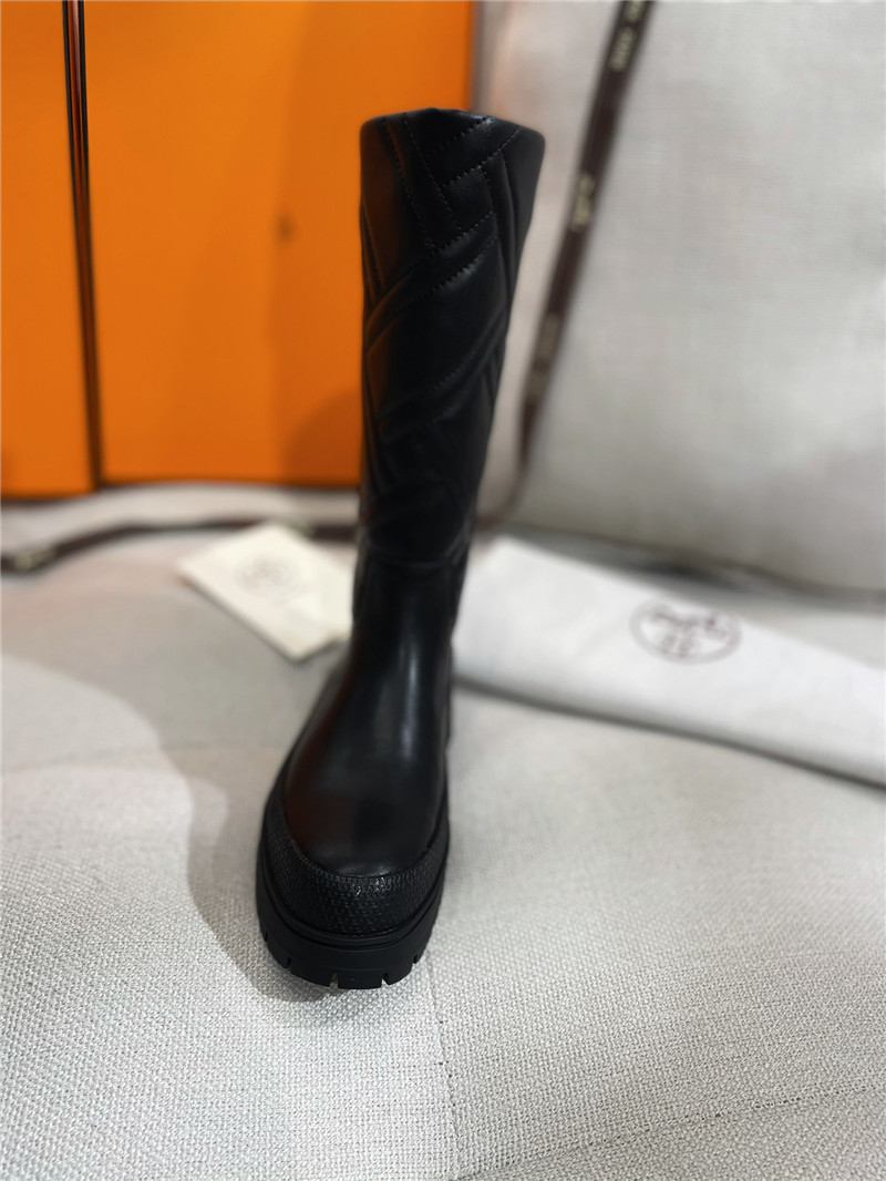 H**me5 fuji knee high boot in black
