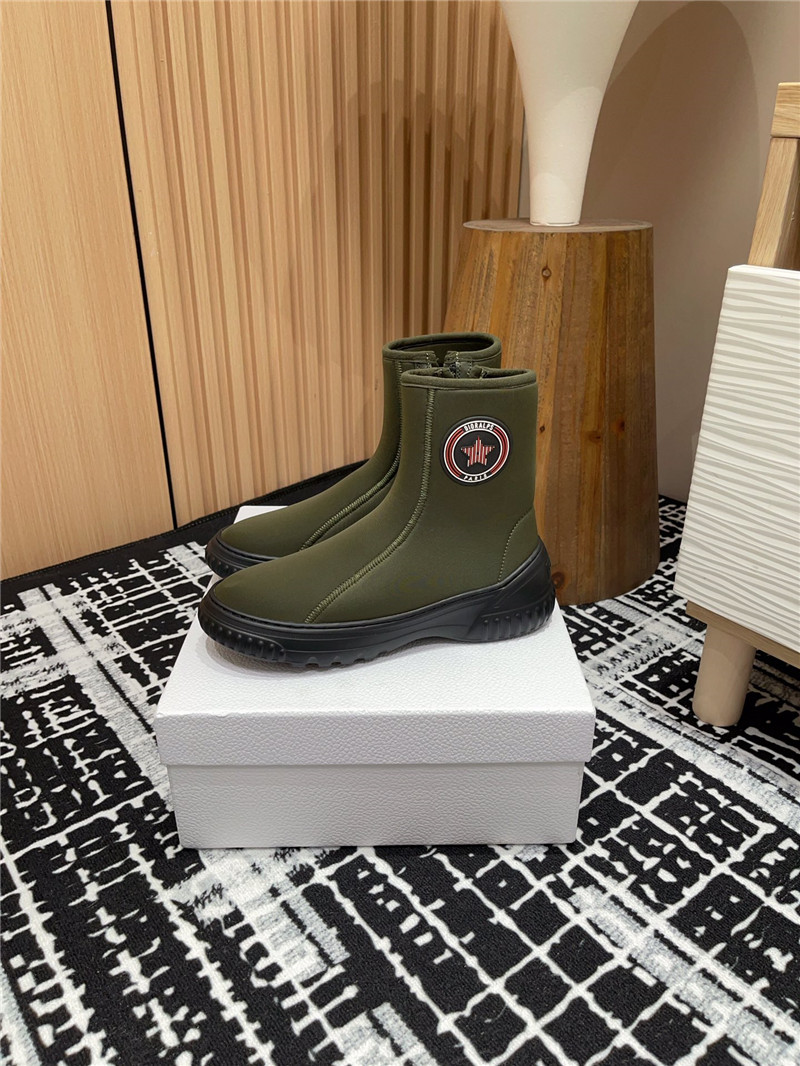 D10r stretch knit logo ankle boots