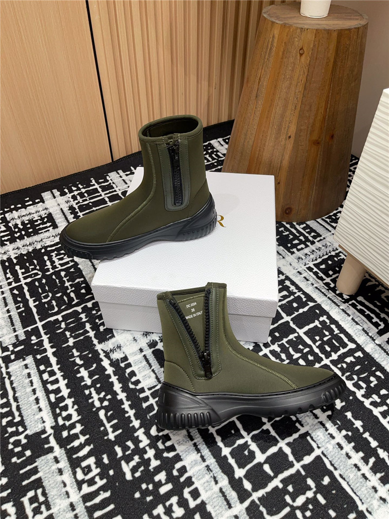 D10r stretch knit logo ankle boots