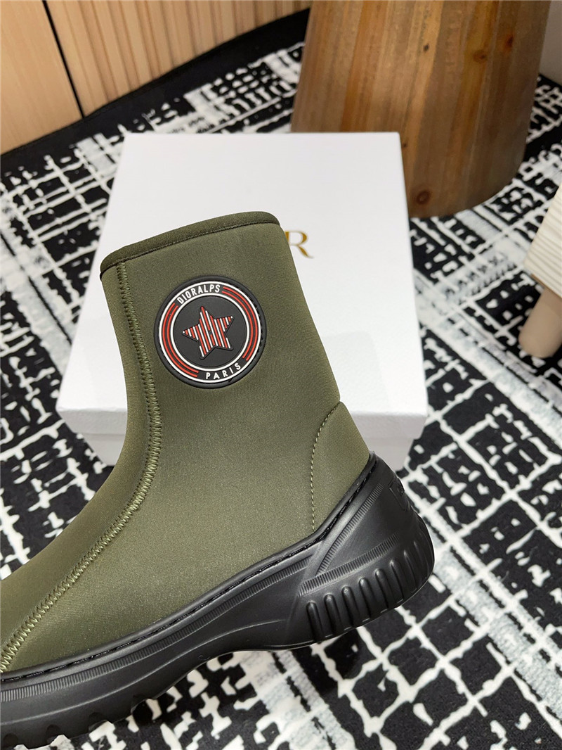 D10r stretch knit logo ankle boots
