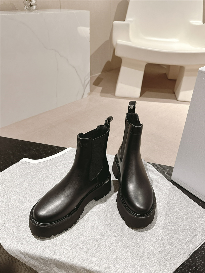 Ce1i*e leather platform chelsea boots