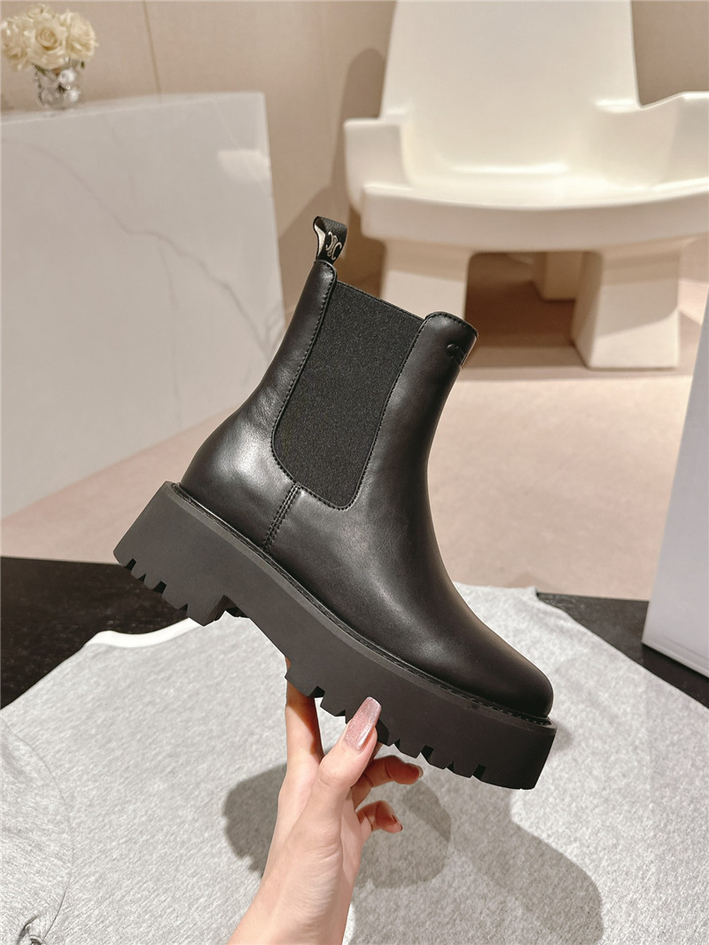 Ce1i*e leather platform chelsea boots