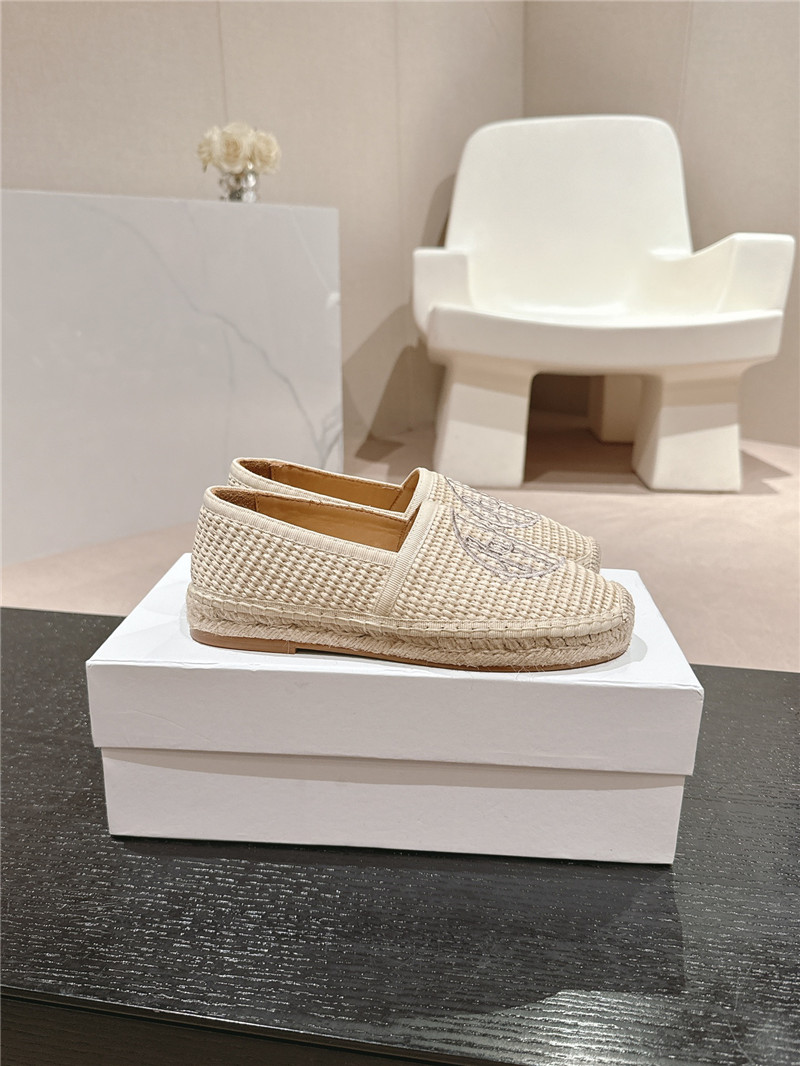 Chloé Isla Ivory Espadrille Raffia Fibre Loafers