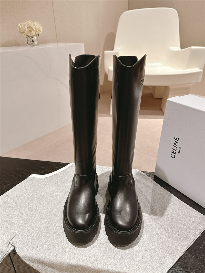 Ce1i*e side-buckle chunky knee-high boots