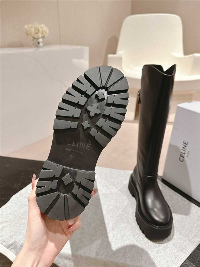 Ce1i*e side-buckle chunky knee-high boots