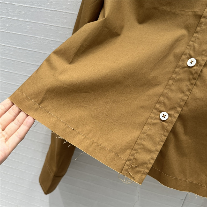 L0ew* embroidered cropped shirt