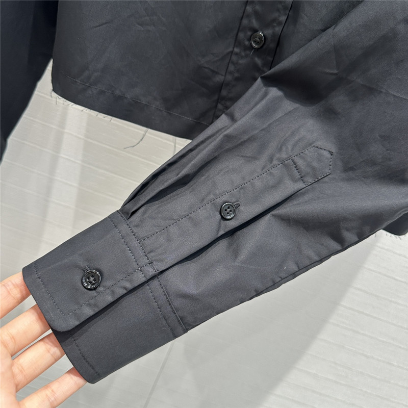 L0ew* embroidered cropped shirt