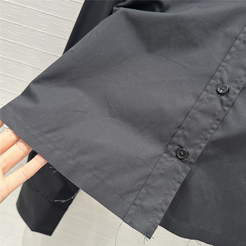 L0ew* embroidered cropped shirt