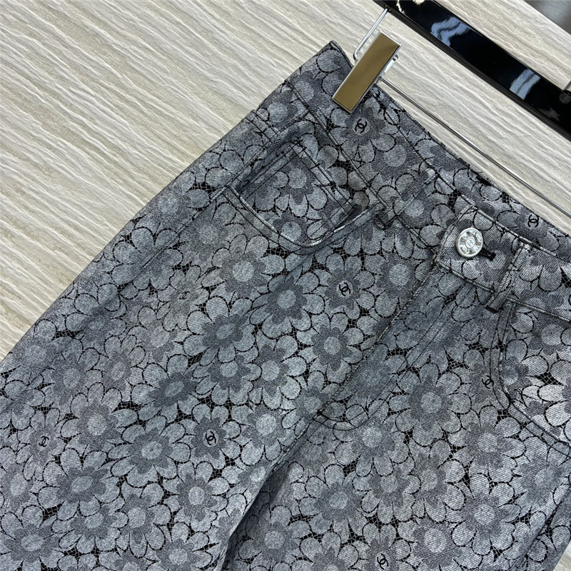 Ch**el l high waist straight pants