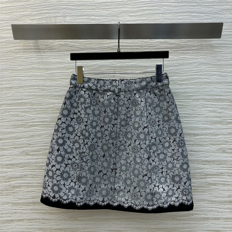 Ch**el a-line denim skirt