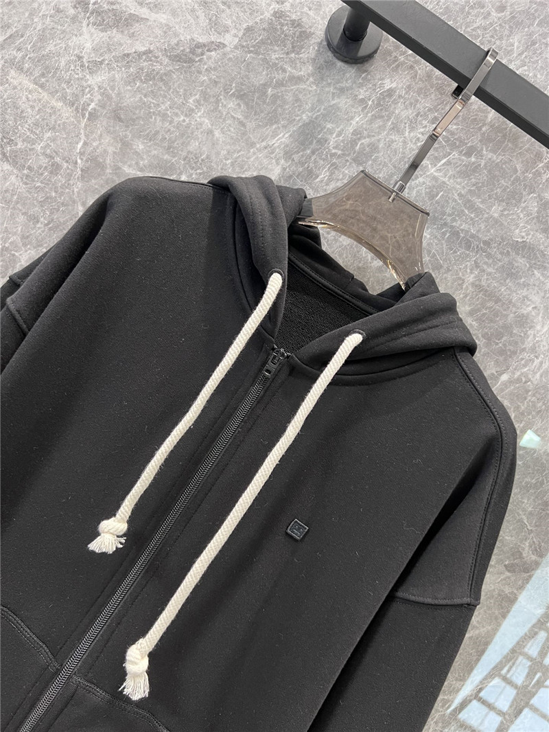 Acne Studios Hooded Zip Sweater Black