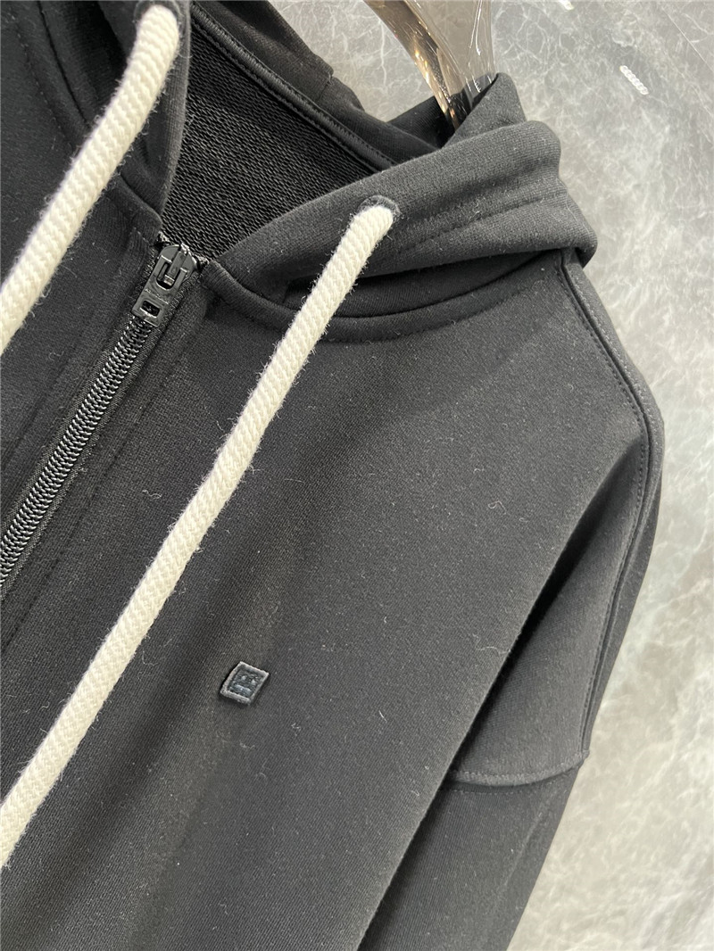 Acne Studios Hooded Zip Sweater Black