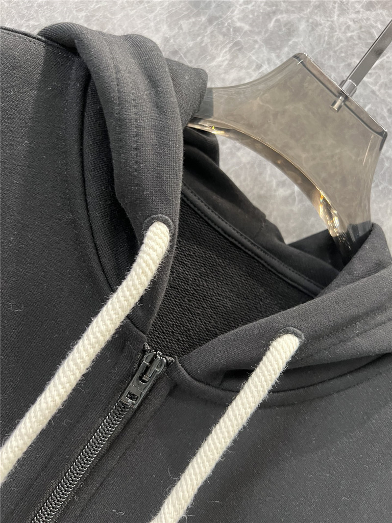 Acne Studios Hooded Zip Sweater Black