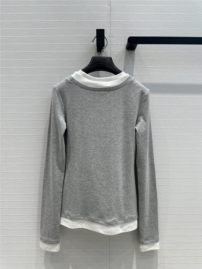 M1um1u basic long-sleeved t-shirt