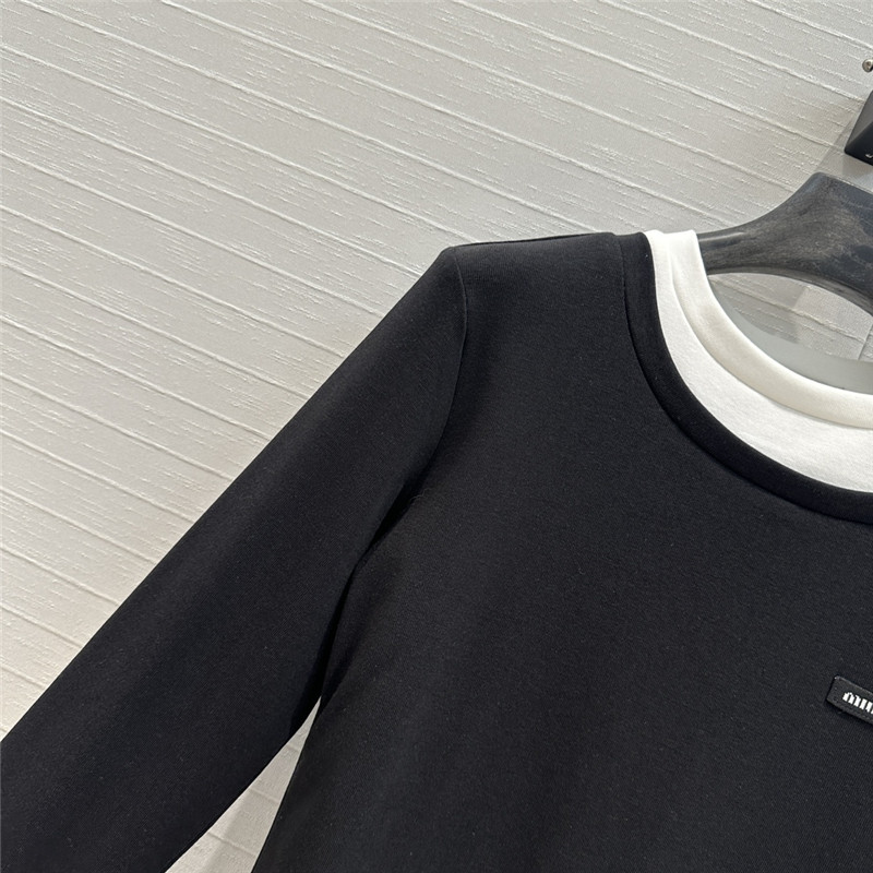 M1um1u basic long-sleeved t-shirt