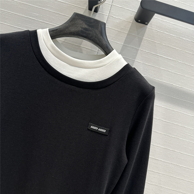 M1um1u basic long-sleeved t-shirt