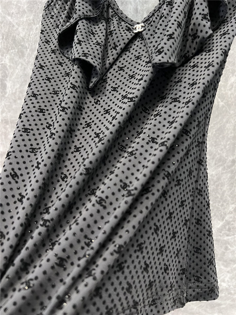 Ch**el ruffled halterneck camisole