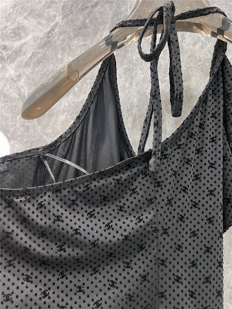 Ch**el ruffled halterneck camisole