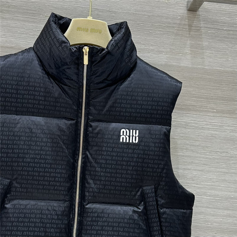 M1um1u jacquard down vest