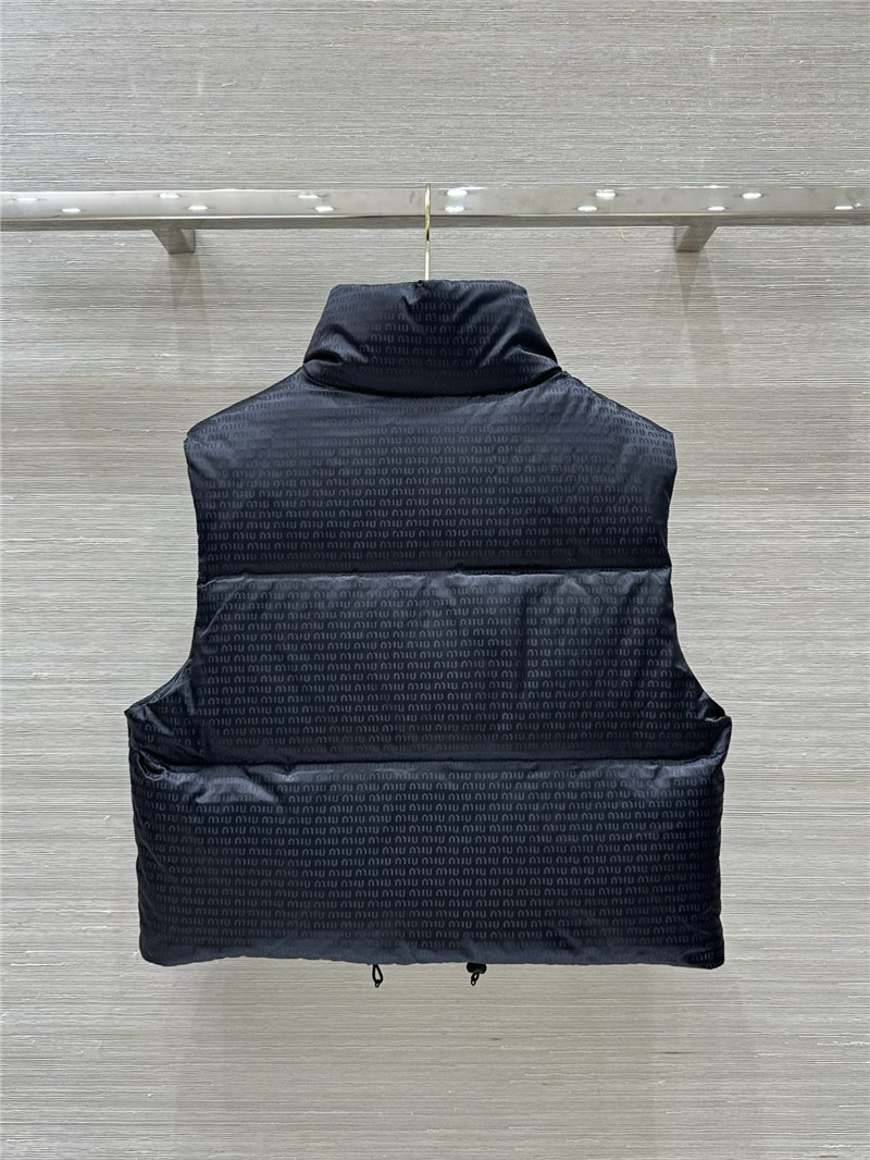 M1um1u jacquard down vest