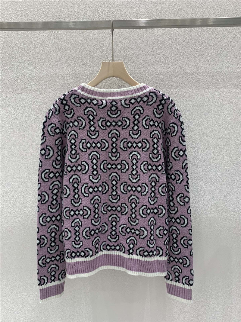 Gvc*1 v-neck oblique cardigan pink/black