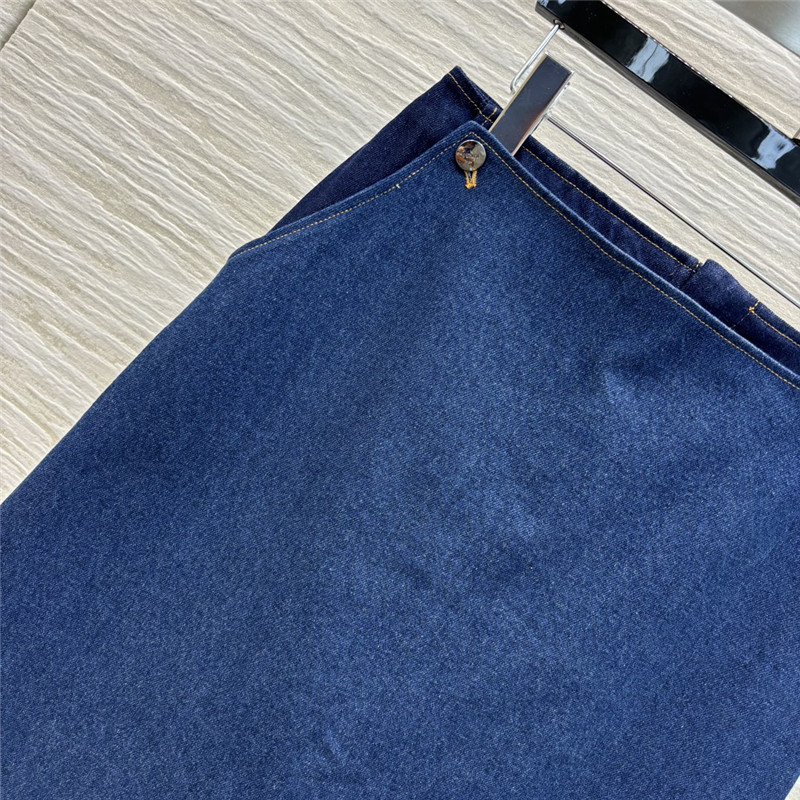 F**di high waist denim maxi skirt