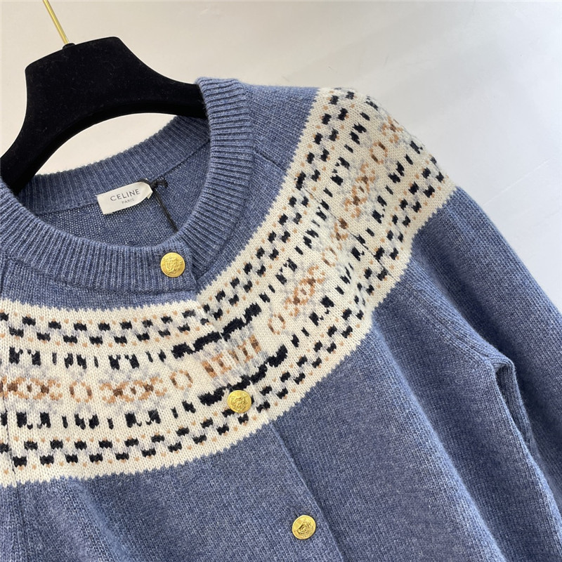 Ce1i*e triomphe fair isle cardigan blue