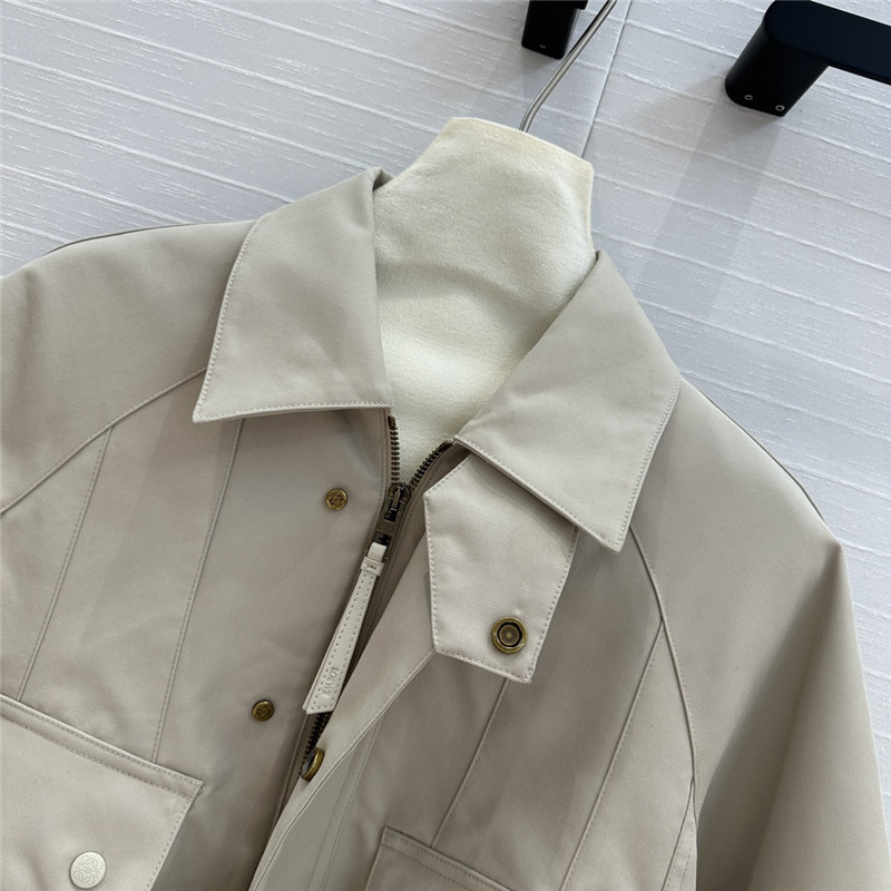 L0ew* khaki trench coat