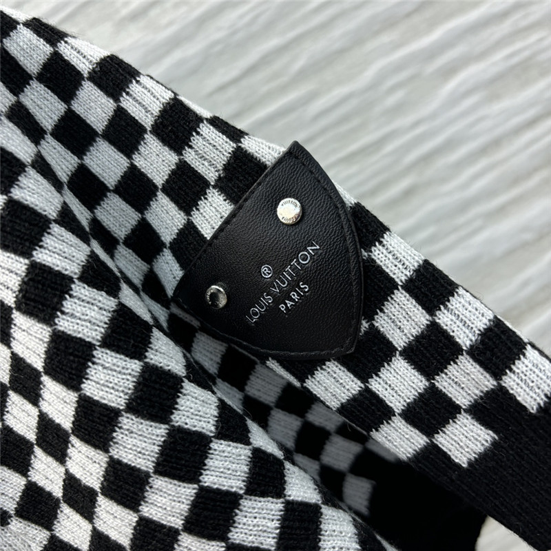 LV Mini Damier Knitted T-Shirt Black