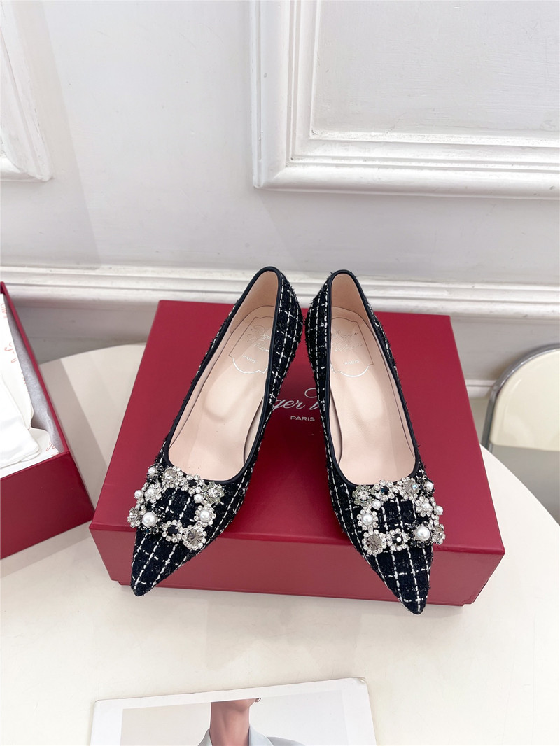 Roger Vivier Efflorescence Pumps 35mm in Black Tweed