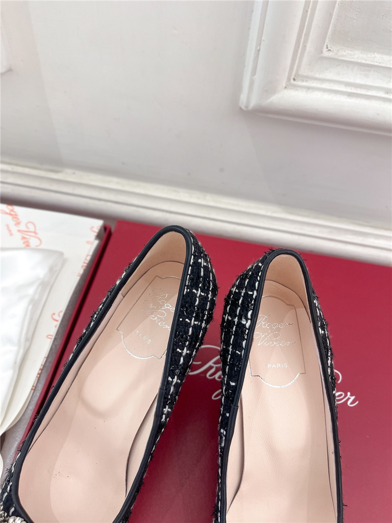 Roger Vivier Efflorescence Pumps 35mm in Black Tweed