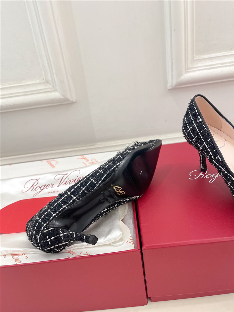 Roger Vivier Efflorescence Pumps 35mm in Black Tweed