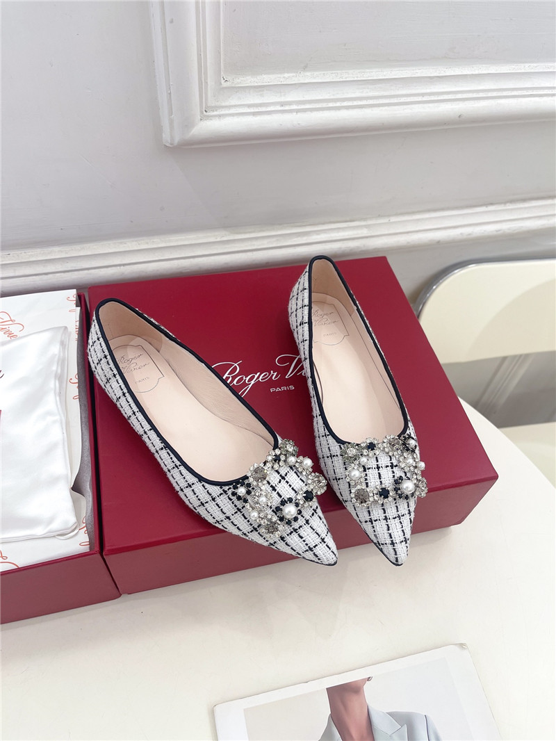 Roger Vivier Efflorescence Flats in Multicolor Tweed