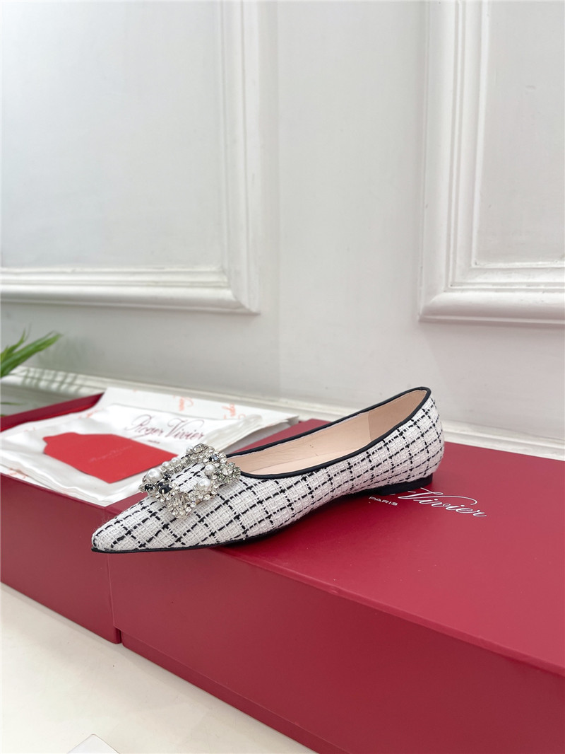 Roger Vivier Efflorescence Flats in Multicolor Tweed