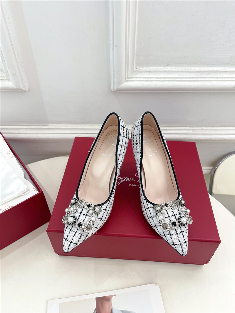 Roger Vivier Efflorescence Pumps 65mm in Multicolour Tweed
