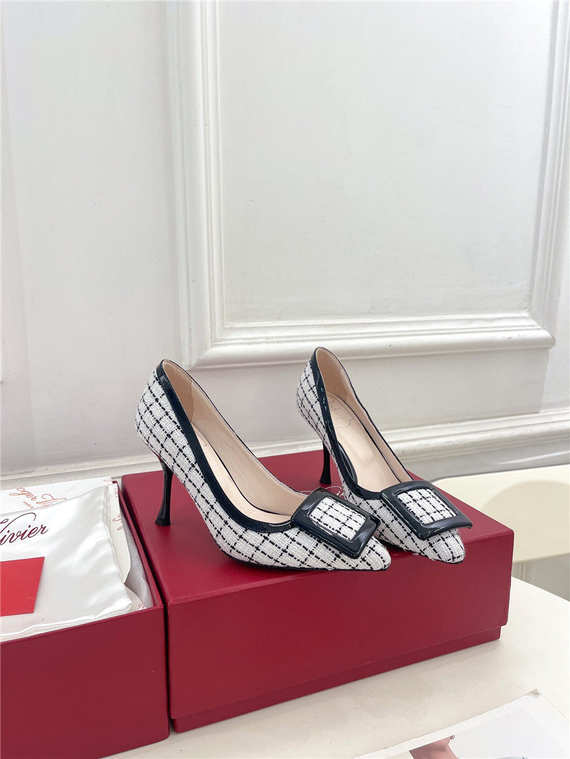 Roger Vivier Viv’ in The City Pumps 65mm Multicolour Tweed
