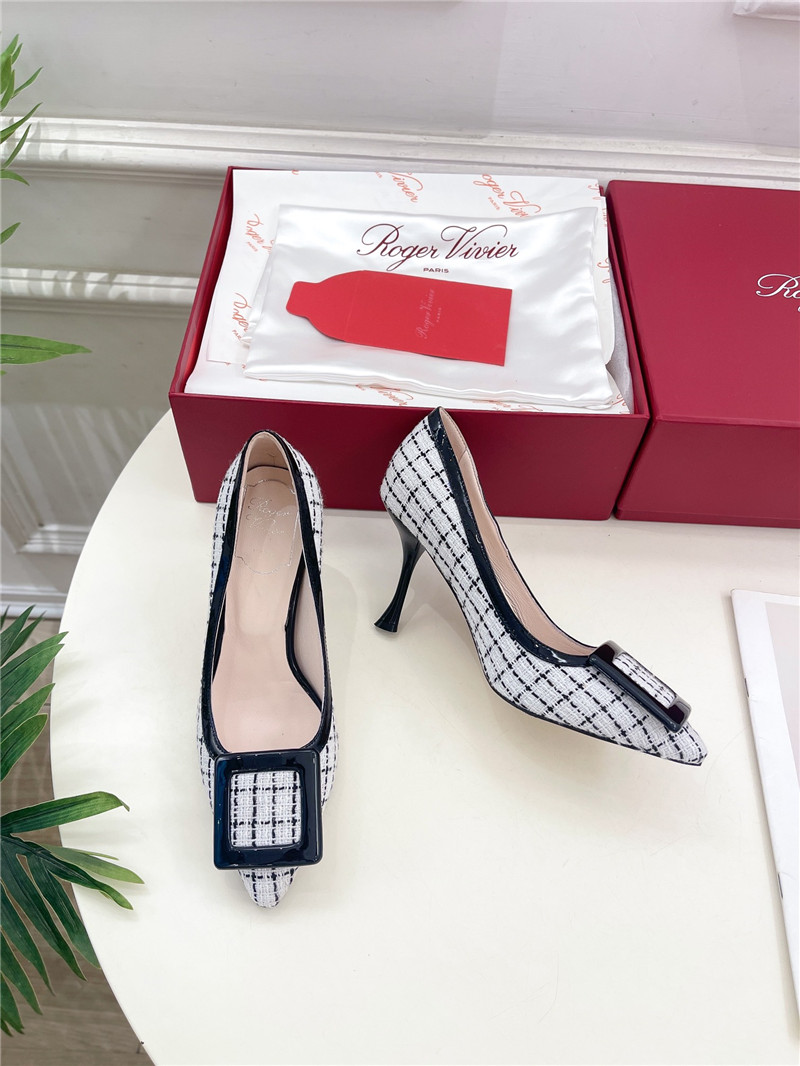 Roger Vivier Viv’ in The City Pumps 65mm Multicolour Tweed