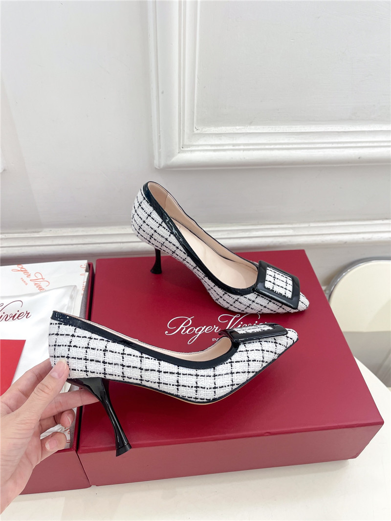 Roger Vivier Viv’ in The City Pumps 65mm Multicolour Tweed