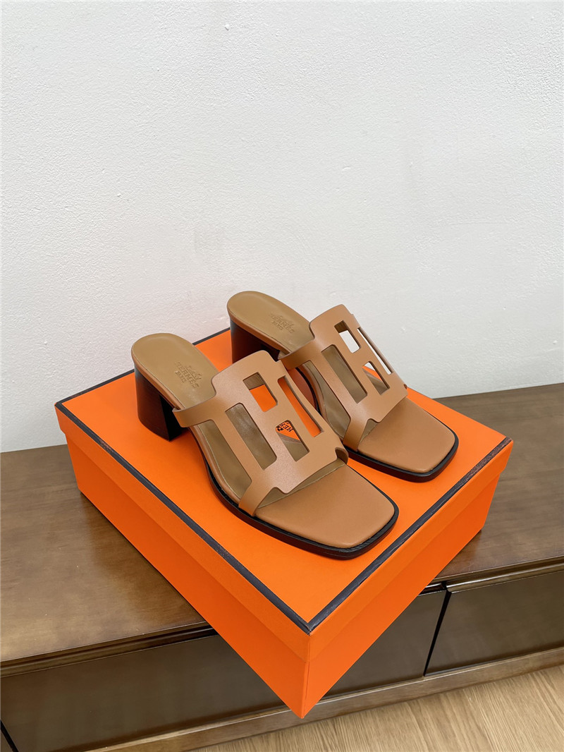 H**me5 izzy 60 sandals in brown calfskin