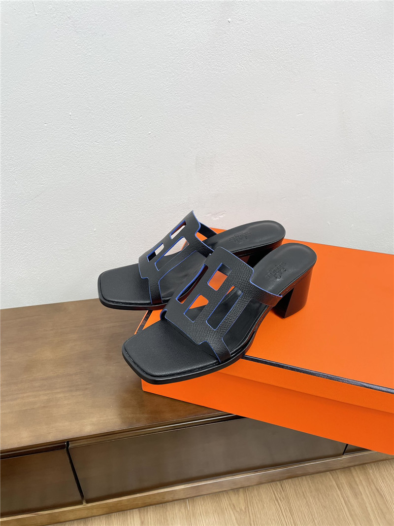 H**me5 izzy 60 sandals in black calfskin