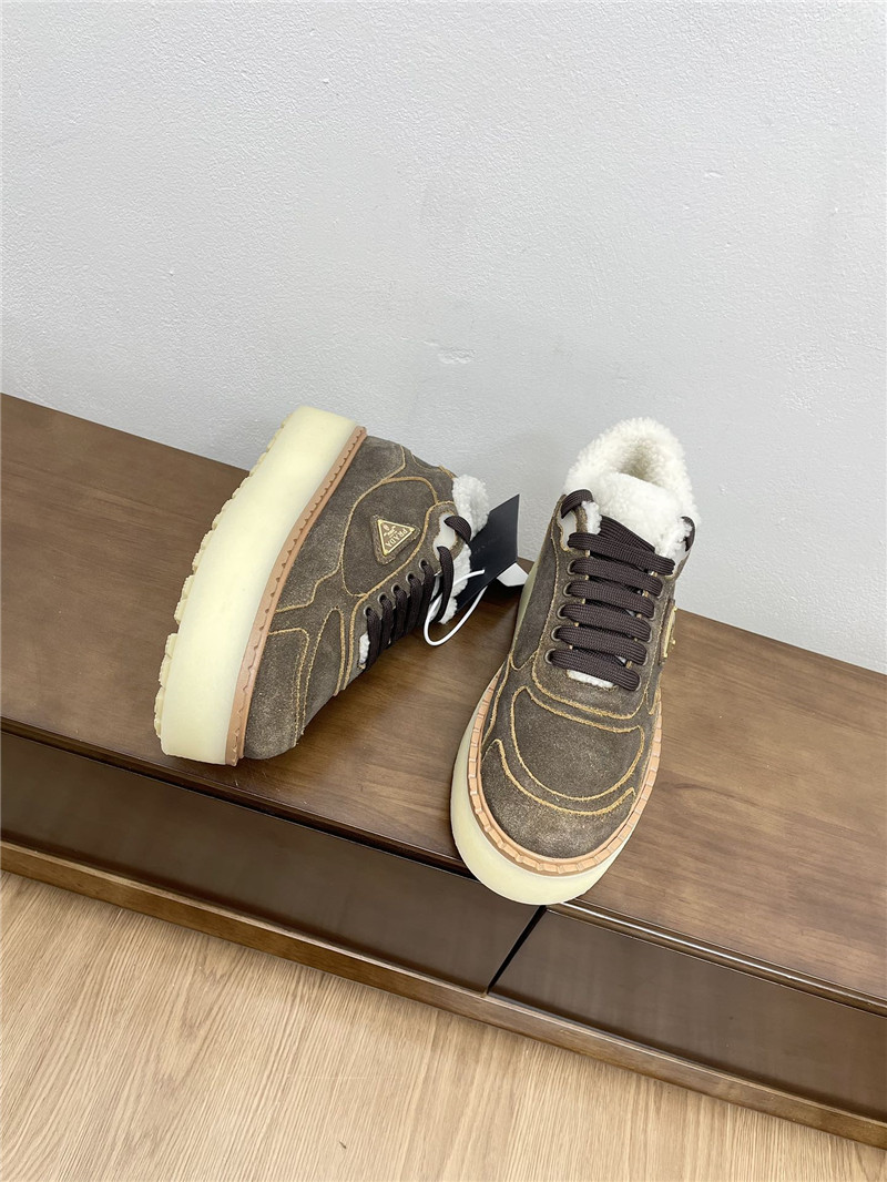 Pra*a winter platform suede sneakers