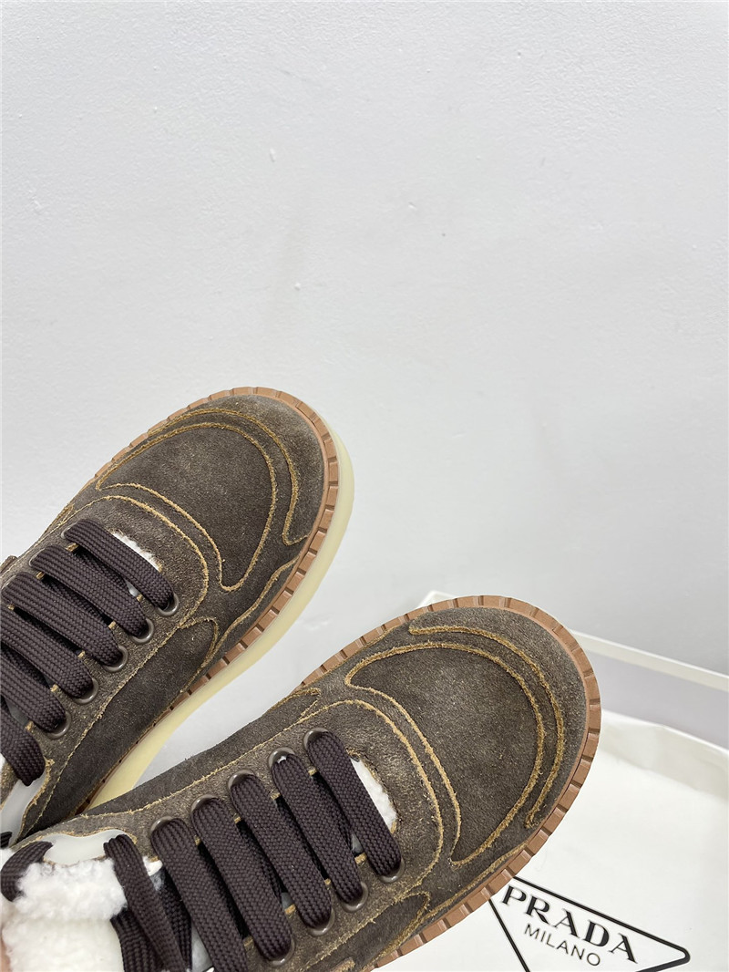 Pra*a winter platform suede sneakers