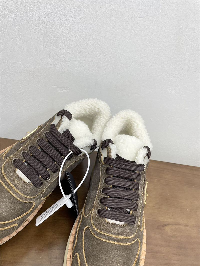 Pra*a winter platform suede sneakers