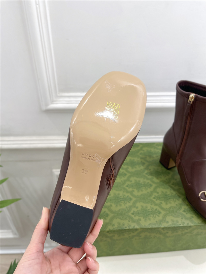 Gvc*1 women’s horsebit ankle boot in brown