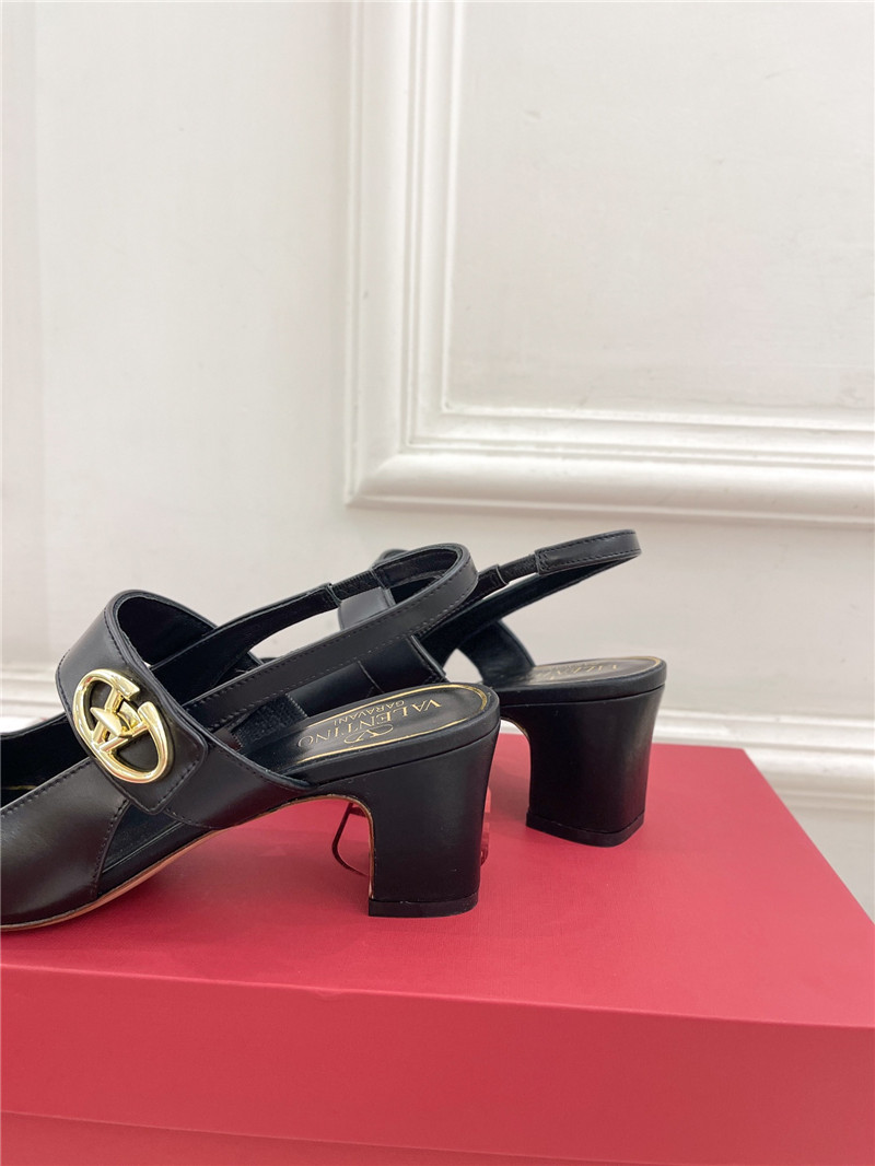 Va1e*ntin0 black vlogo mary-jane slingbacks