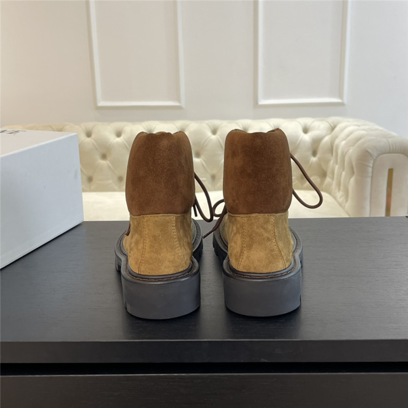 L0ew* sierra combat suede ankle boot in brown