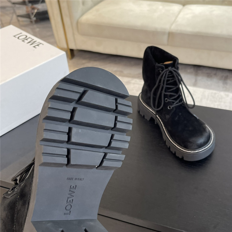 L0ew* sierra combat ankle boot in suede