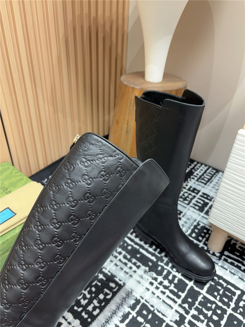 Gvc*1 black leather riding boots