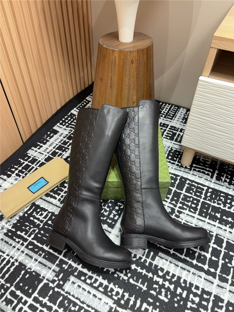 Gvc*1 black leather riding boots